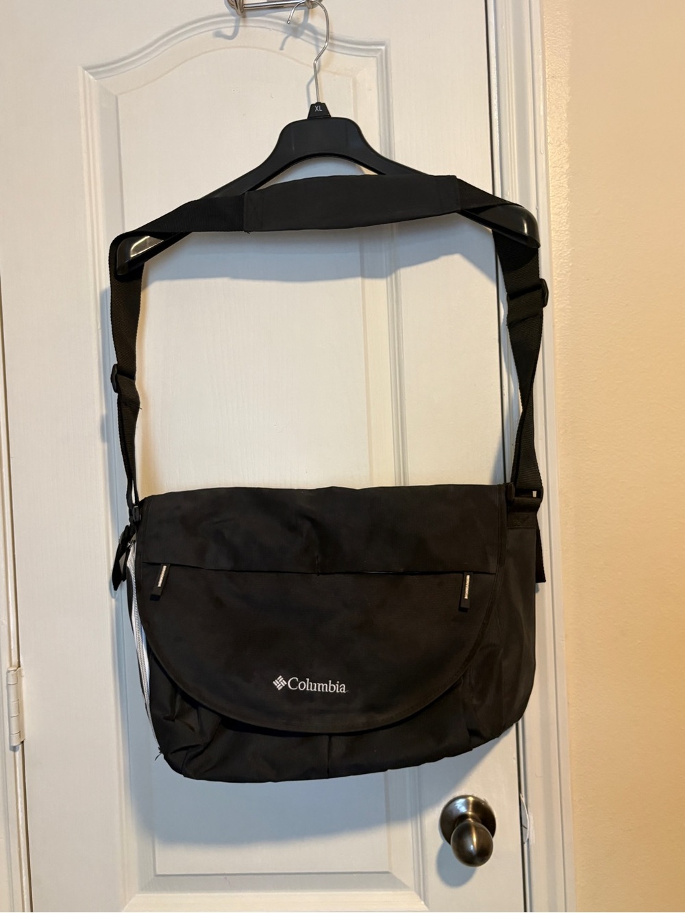 Columbia Black Diaper Bag with Adjustable Strap